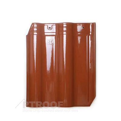 Cold Resistance Red Interlocking Ceramic Roof Tile For Villa In India
